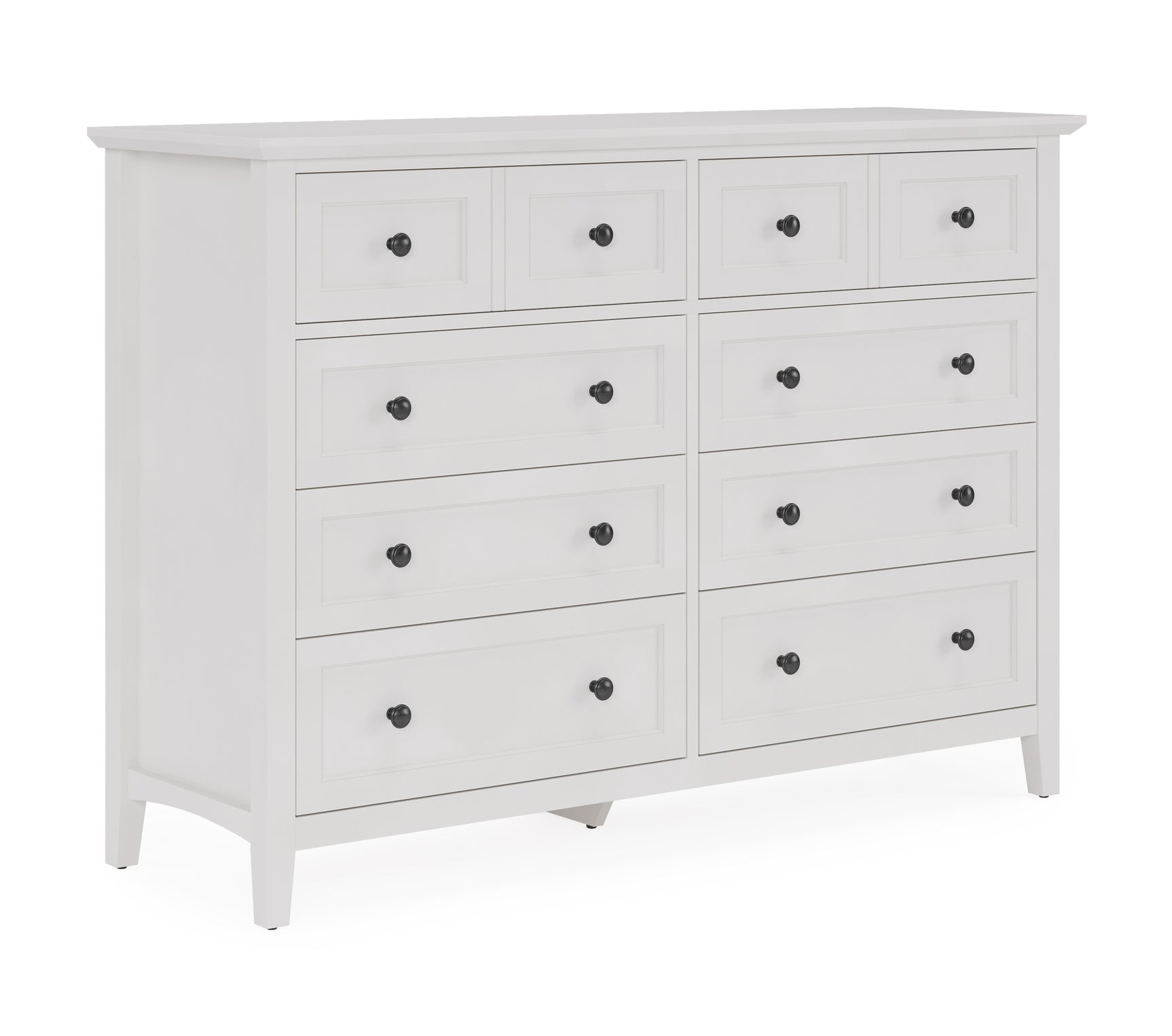 Grace Eight Drawer Dresser in Snowfall White - Ornate Home