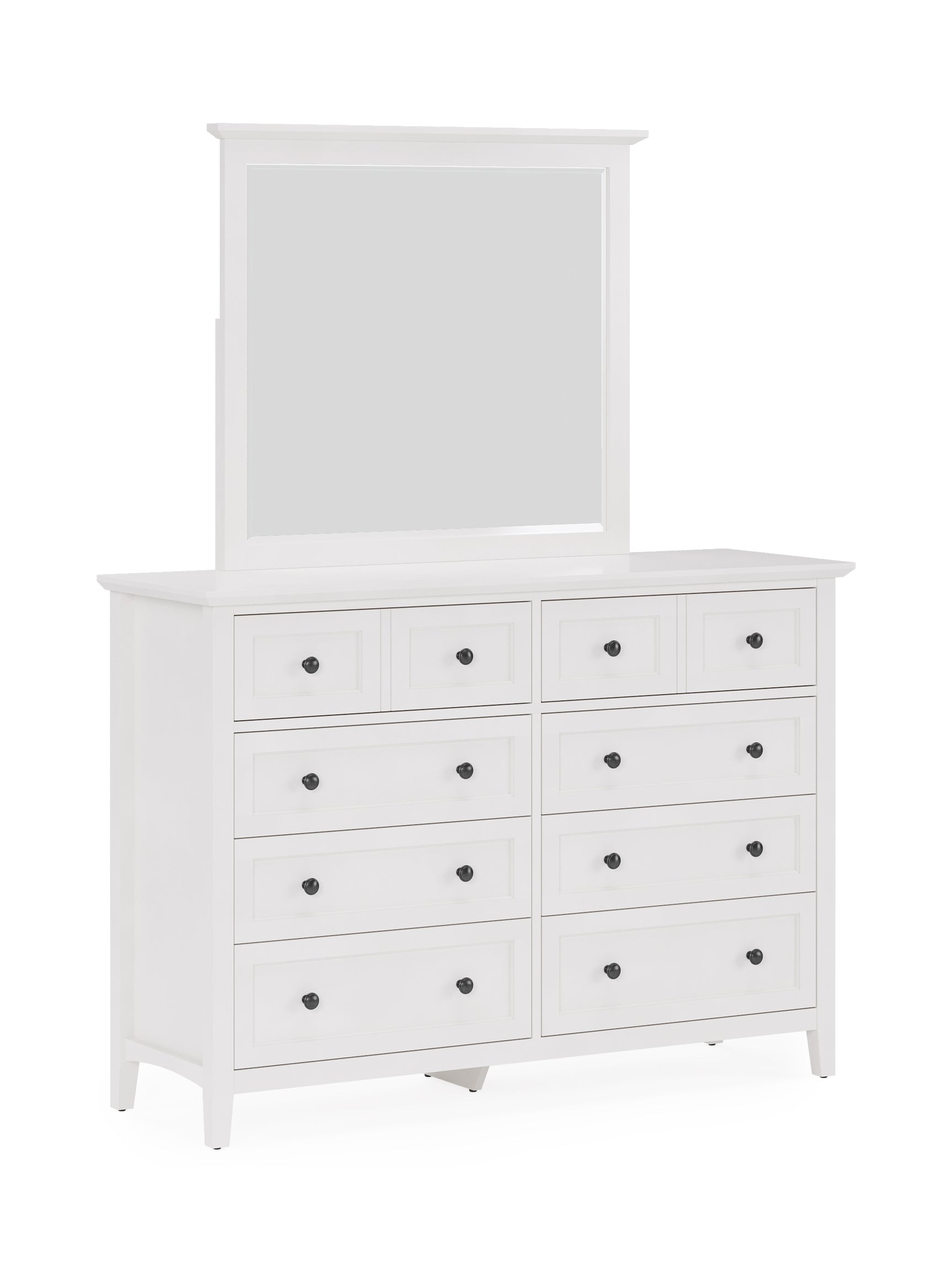 Grace Eight Drawer Dresser in Snowfall White - Ornate Home