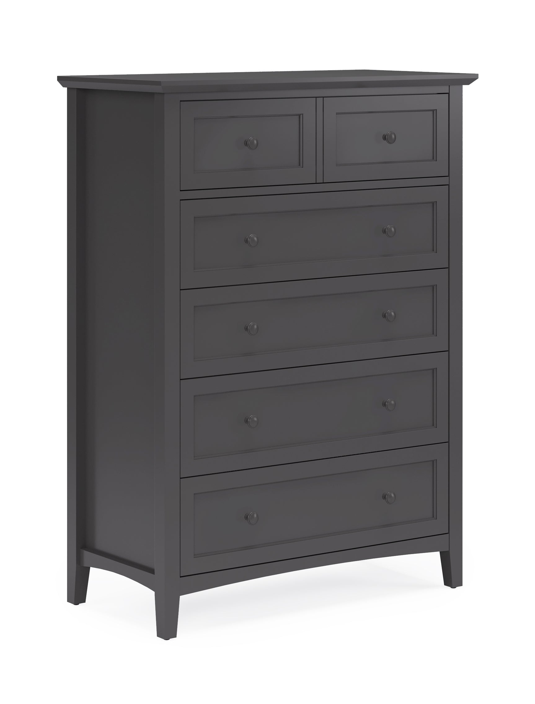 Grace Five Drawer Chest in Raven Black - Ornate Home