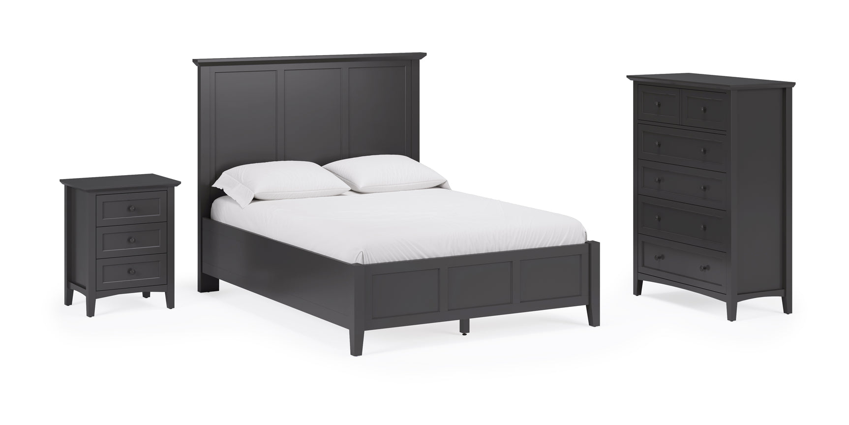 Grace Five Drawer Chest in Raven Black - Ornate Home