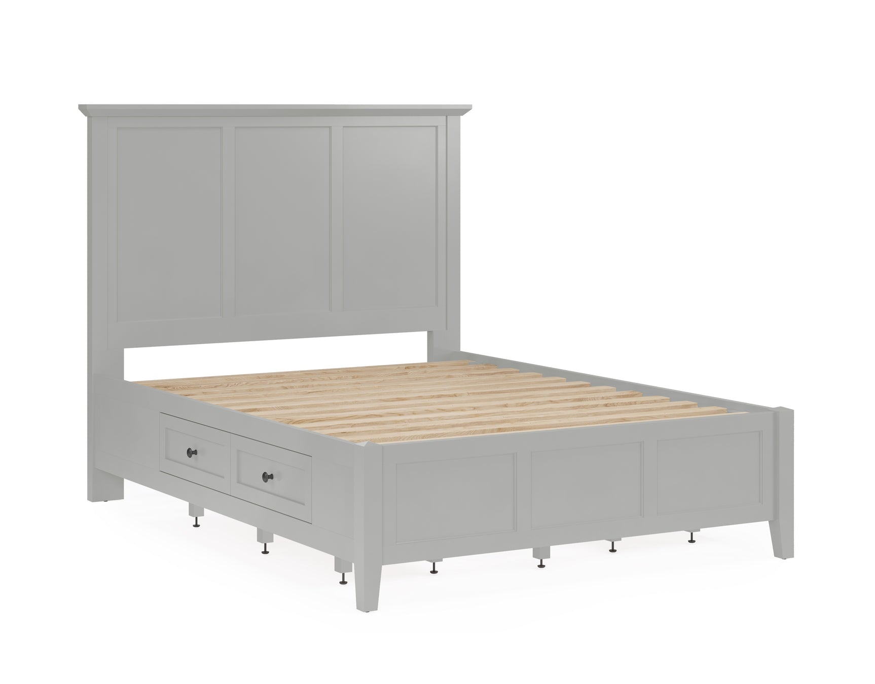 Grace Four Drawer California King Platform Storage Bed in Elephant Gray - Ornate Home