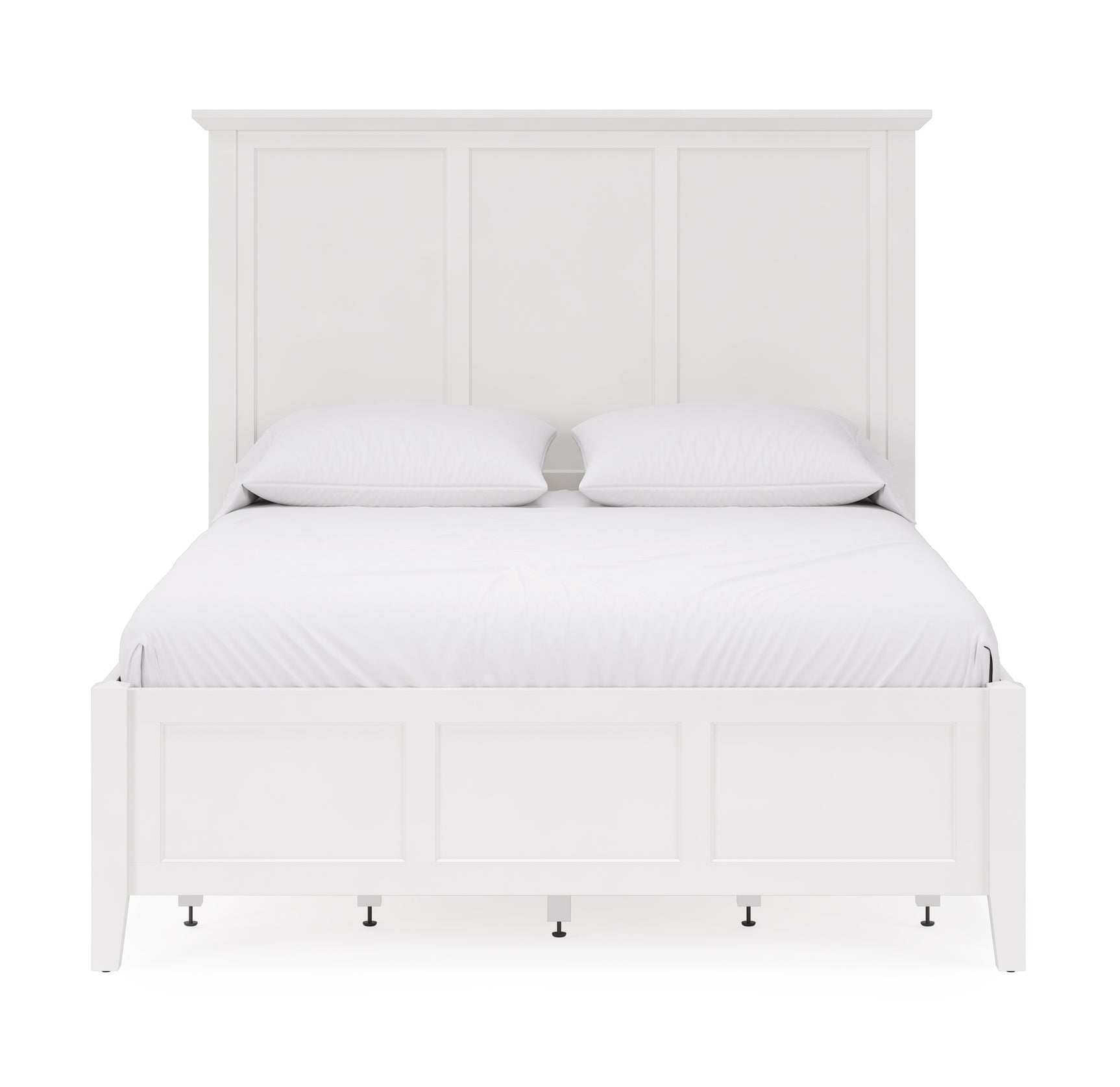 Grace Four Drawer Eastern King Platform Storage Bed in Snowfall White - Ornate Home