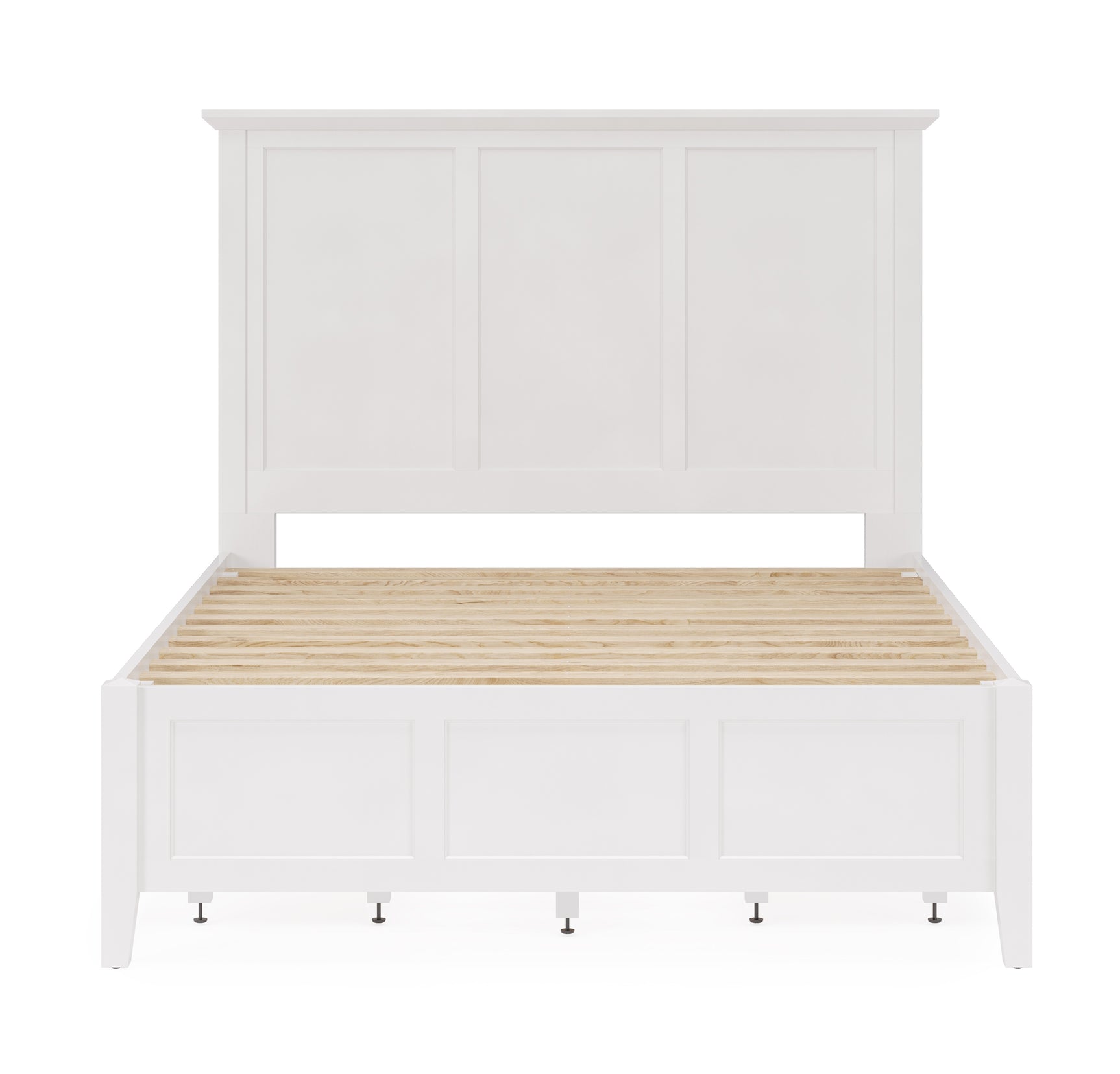 Grace Four Drawer Full Platform Storage Bed in Snowfall White - Ornate Home
