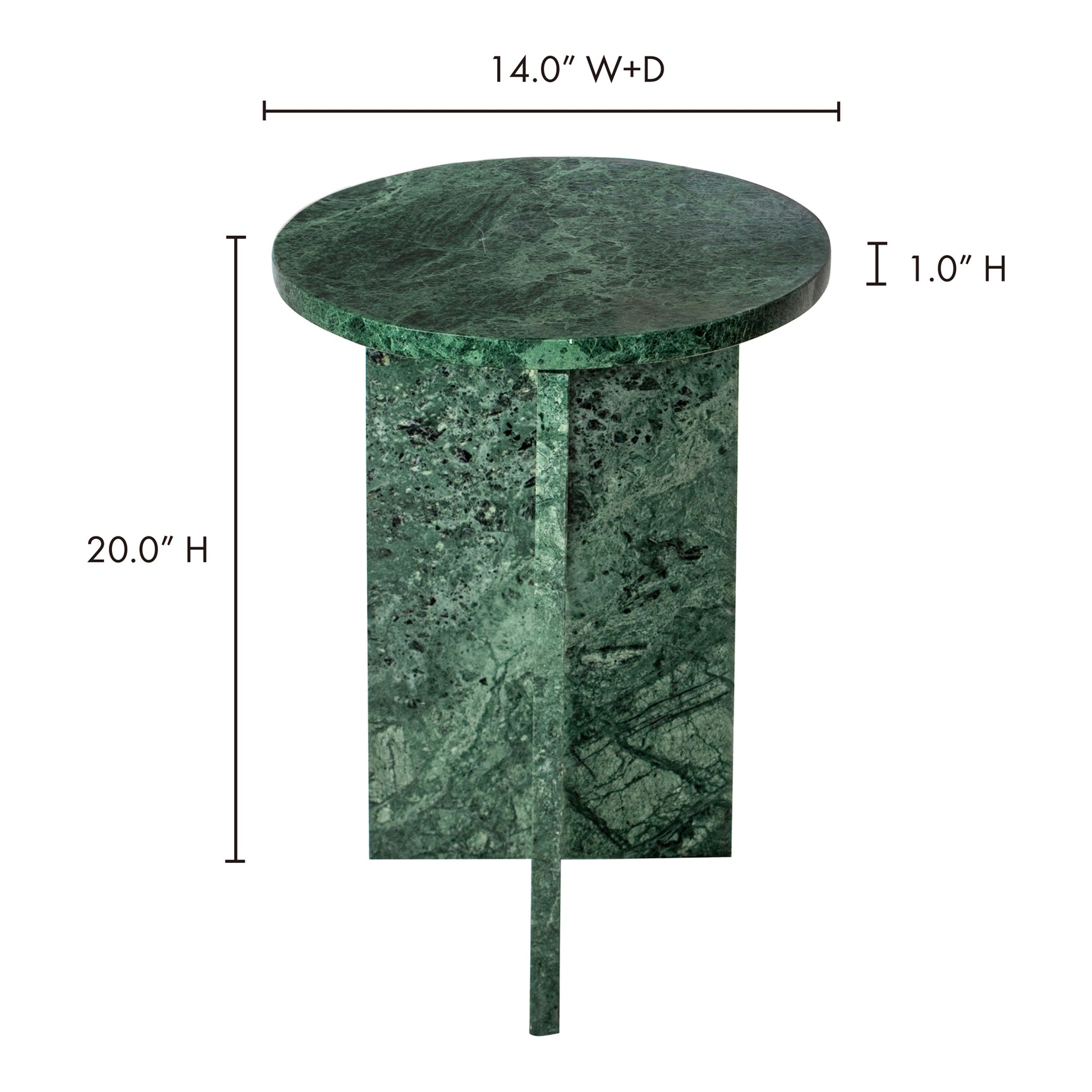 Grace Green Marble Accent Table - Ornate Home