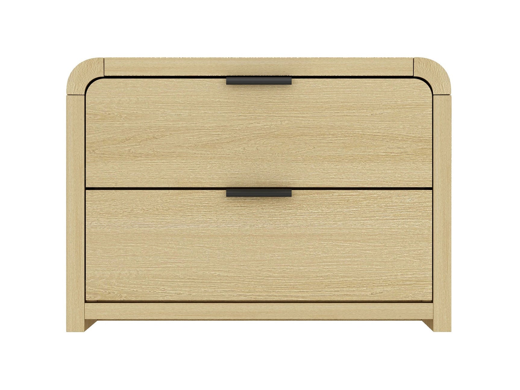 Grace Nightstand in Natural Oak and Black - Ornate Home