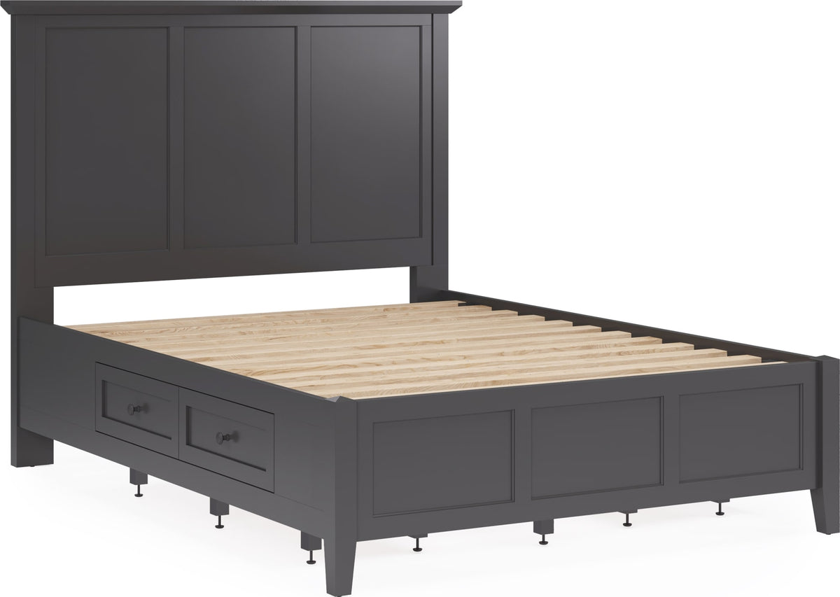 Grace Raven Black Twin Four Drawer Platform Storage Bed - Ornate Home