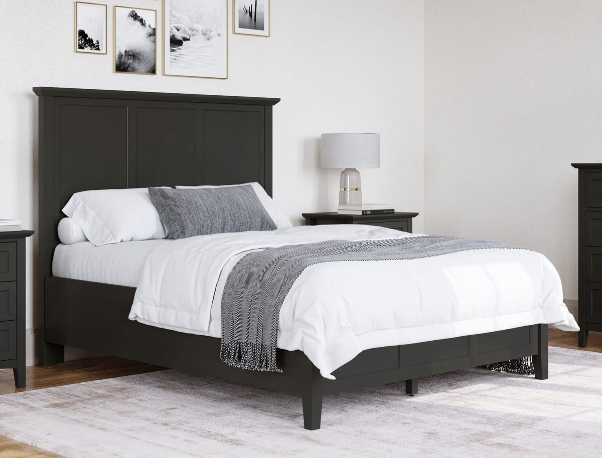 Grace Raven Black Twin Three Panel Bed - Ornate Home