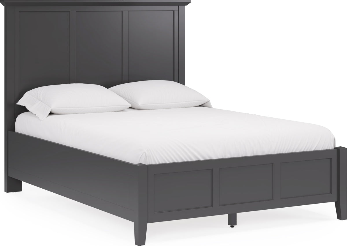 Grace Raven Black Twin Three Panel Bed - Ornate Home