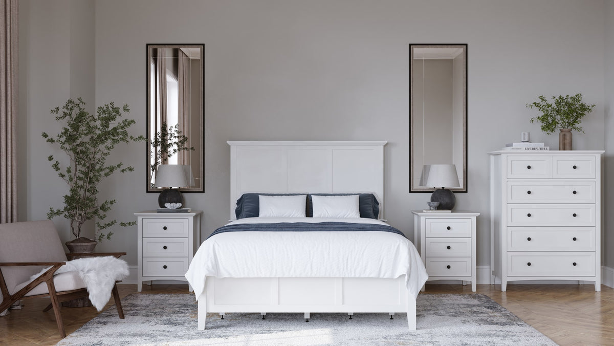 Grace Snowfall White Twin Four Drawer Platform Storage Bed - Ornate Home