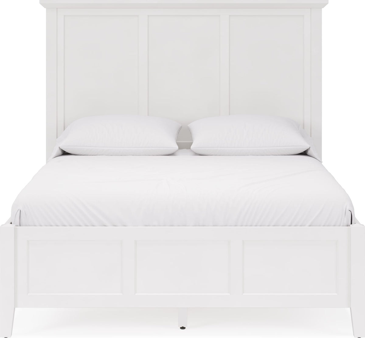 Grace Snowfall White Twin Three Panel Bed - Ornate Home