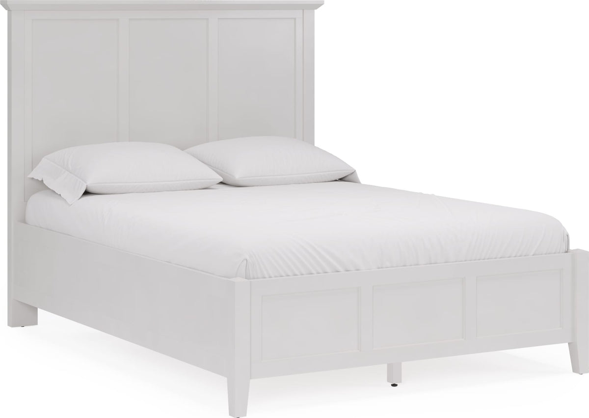 Grace Snowfall White Twin Three Panel Bed - Ornate Home