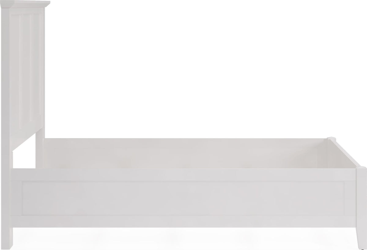 Grace Snowfall White Twin Three Panel Bed - Ornate Home