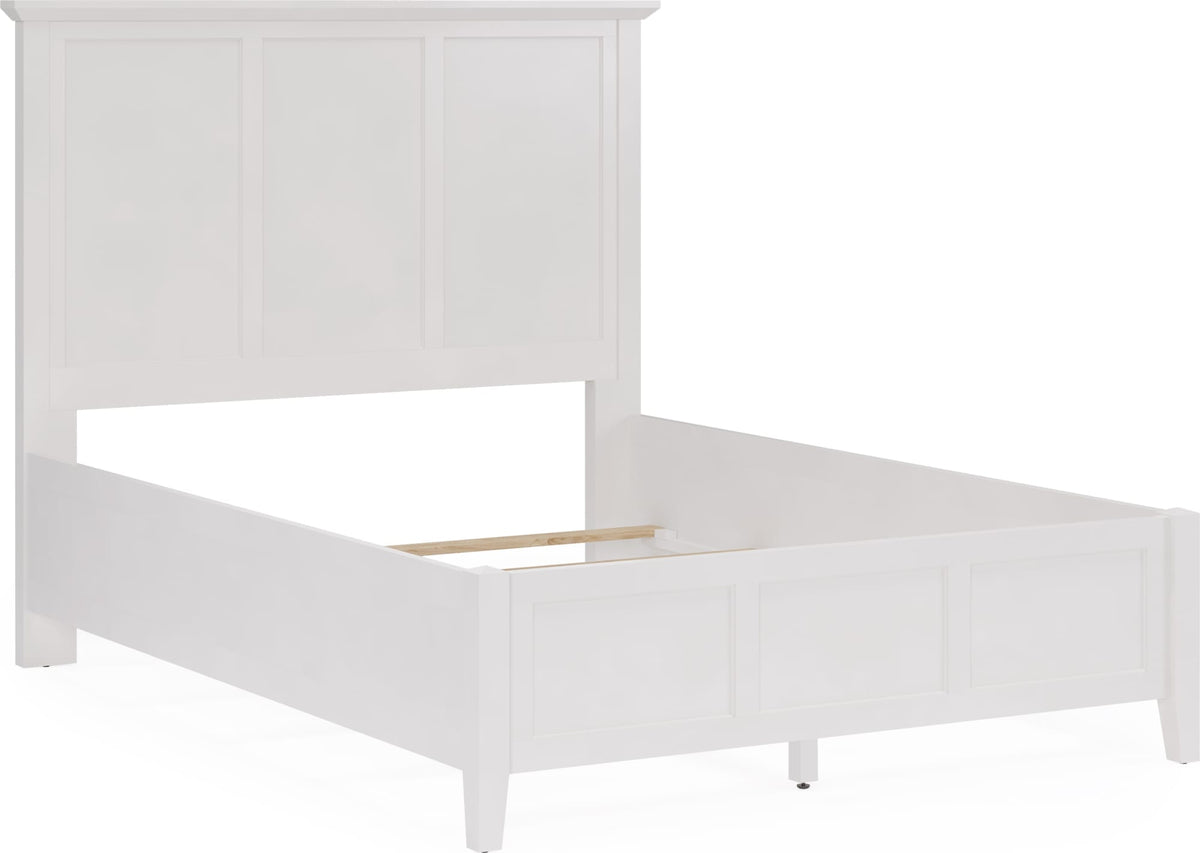 Grace Snowfall White Twin Three Panel Bed - Ornate Home