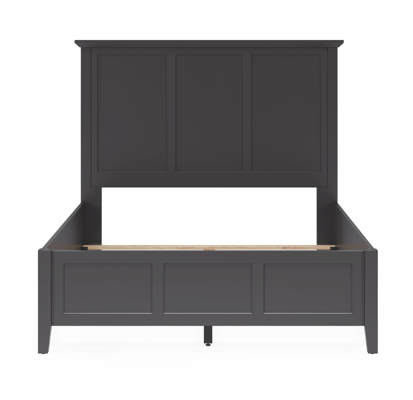 Grace Three California King Panel Bed in Raven Black - Ornate Home