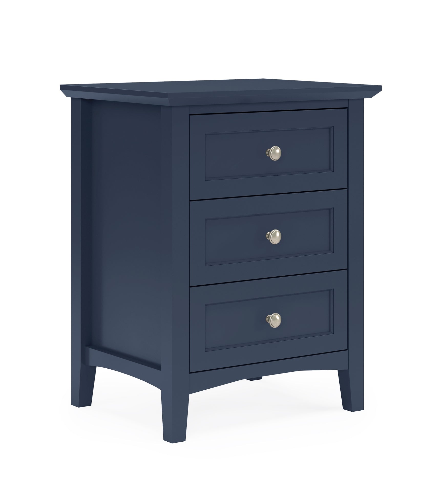 Grace Three Drawer Nightstand in Blueberry - Ornate Home