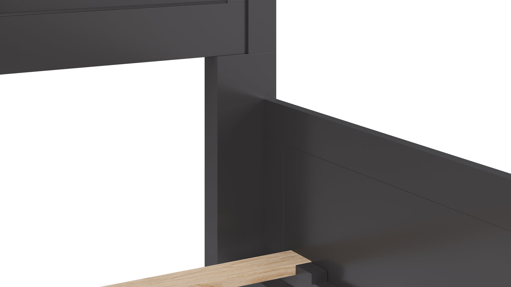 Grace Three Eastern King Panel Bed in Raven Black - Ornate Home