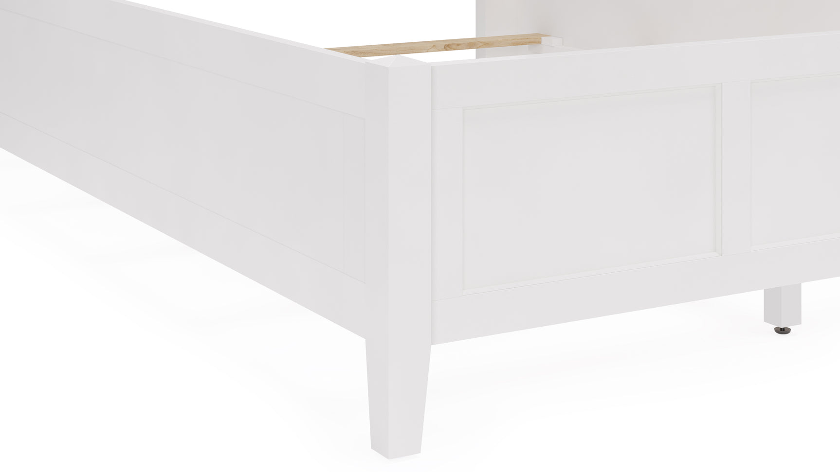 Grace Three Eastern King Panel Bed in Snowfall White - Ornate Home