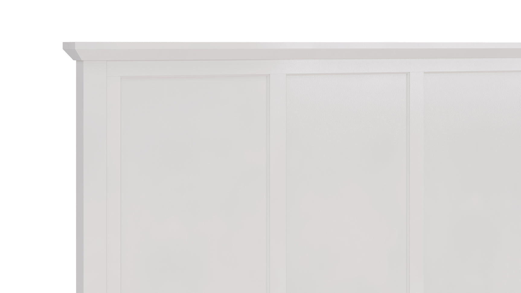 Grace Three Eastern King Panel Bed in Snowfall White - Ornate Home