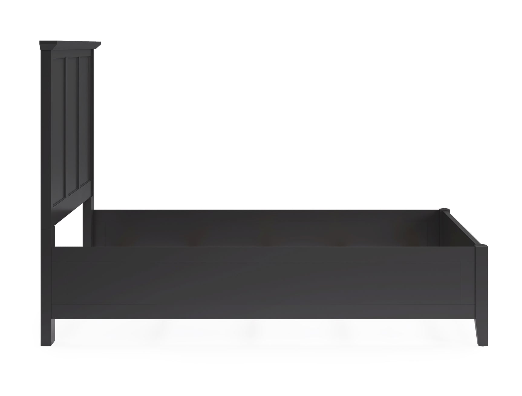 Grace Three Full Panel Bed in Raven Black - Ornate Home