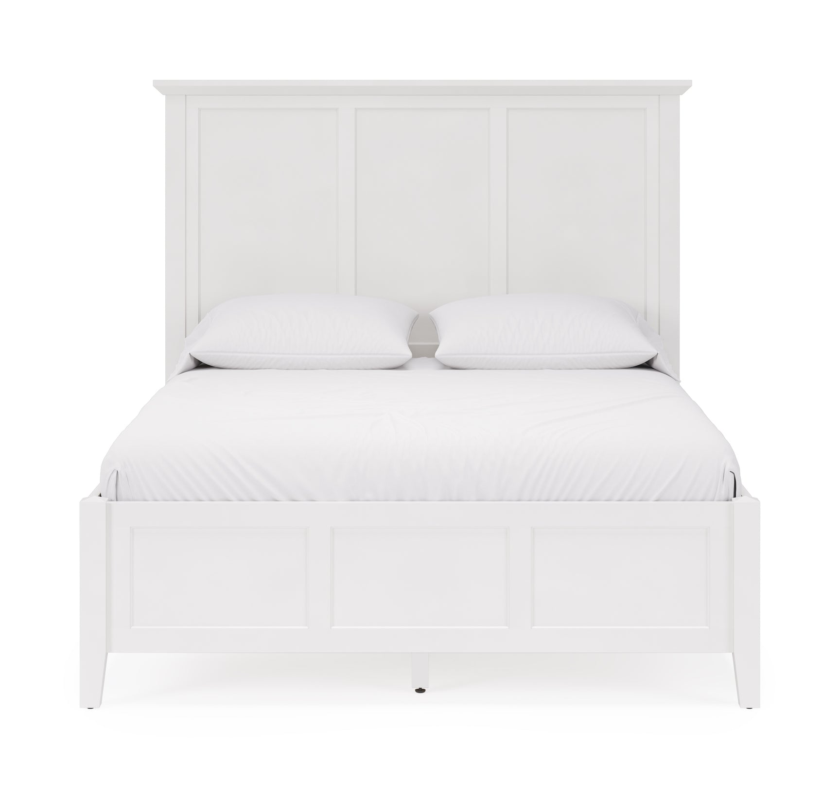 Grace Three Full Panel Bed in Snowfall White - Ornate Home