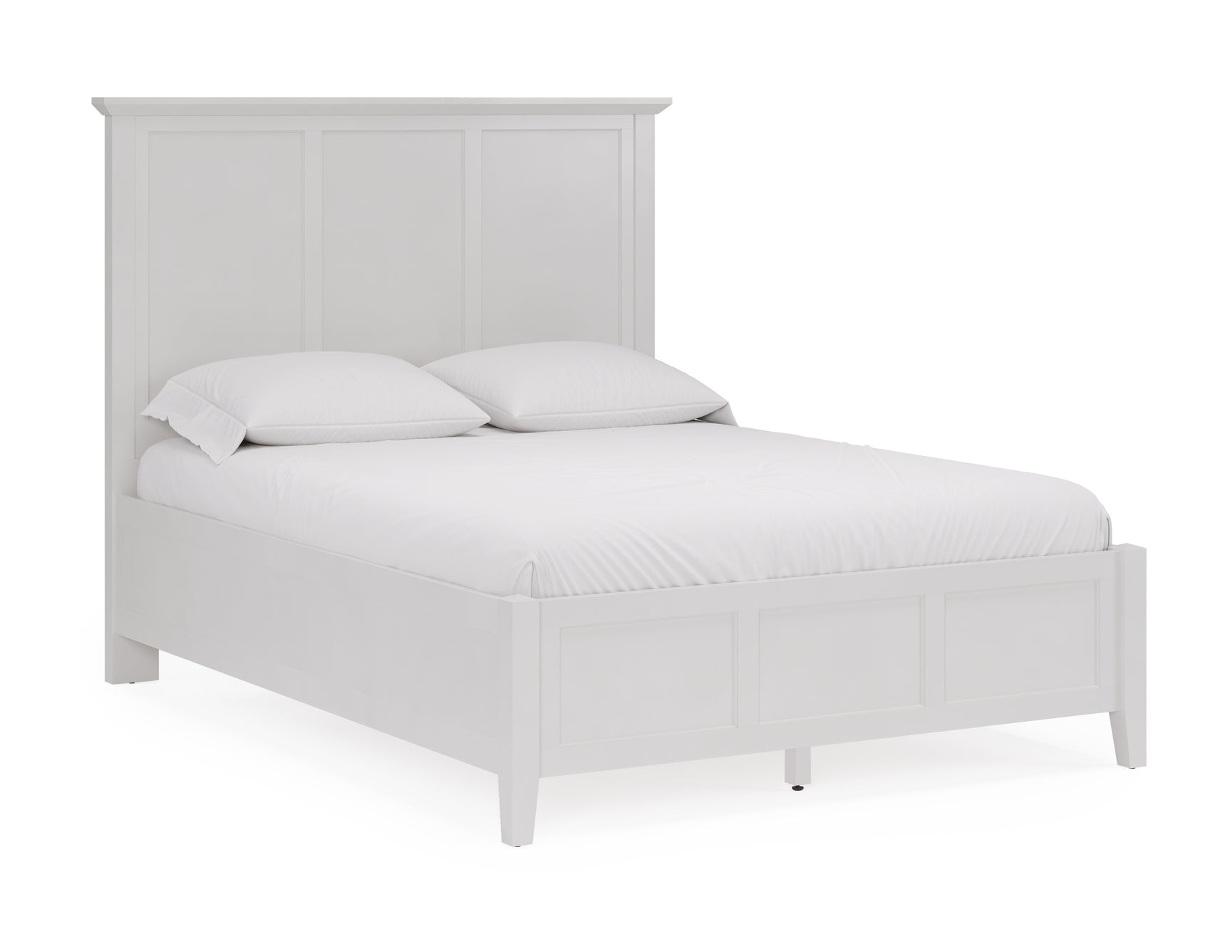 Grace Three Full Panel Bed in Snowfall White - Ornate Home