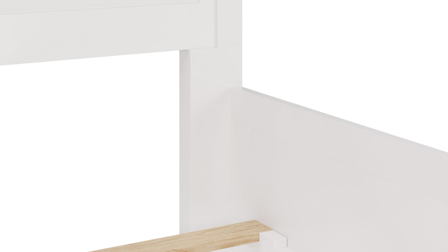 Grace Three Full Panel Bed in Snowfall White - Ornate Home