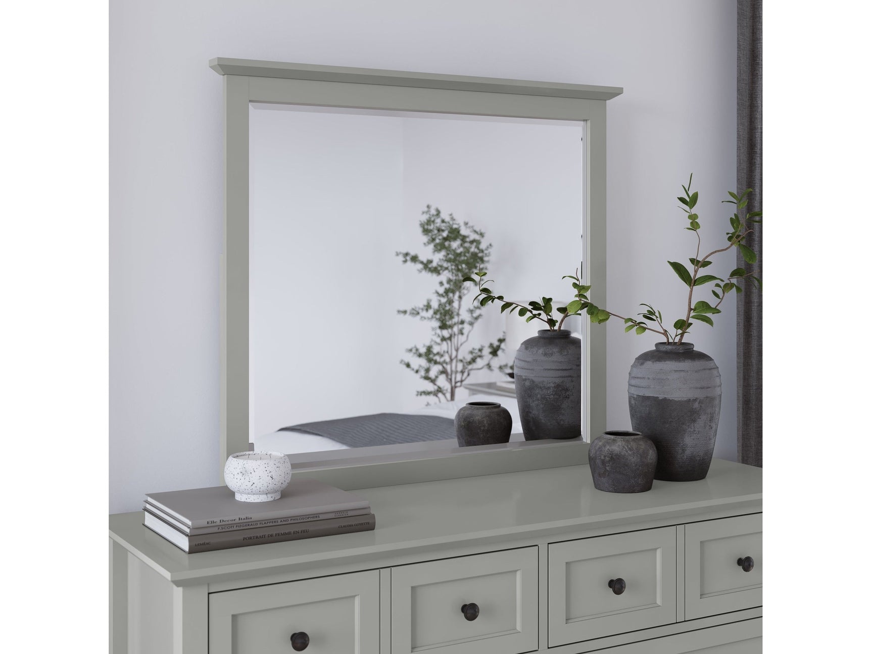 Grace Wall or Dresser Mirror in Elephant Grey - Ornate Home