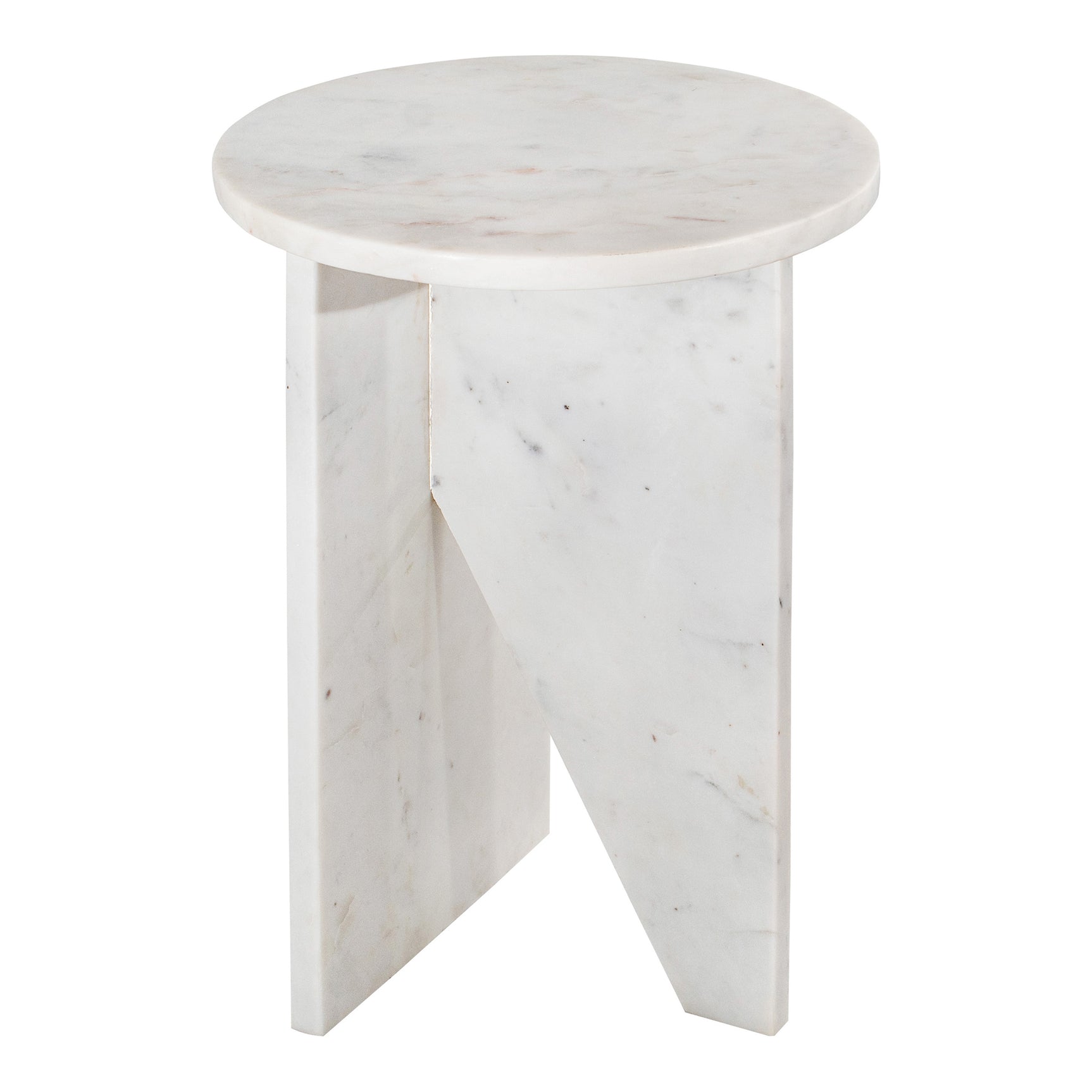 Grace White Marble Accent Table - Ornate Home