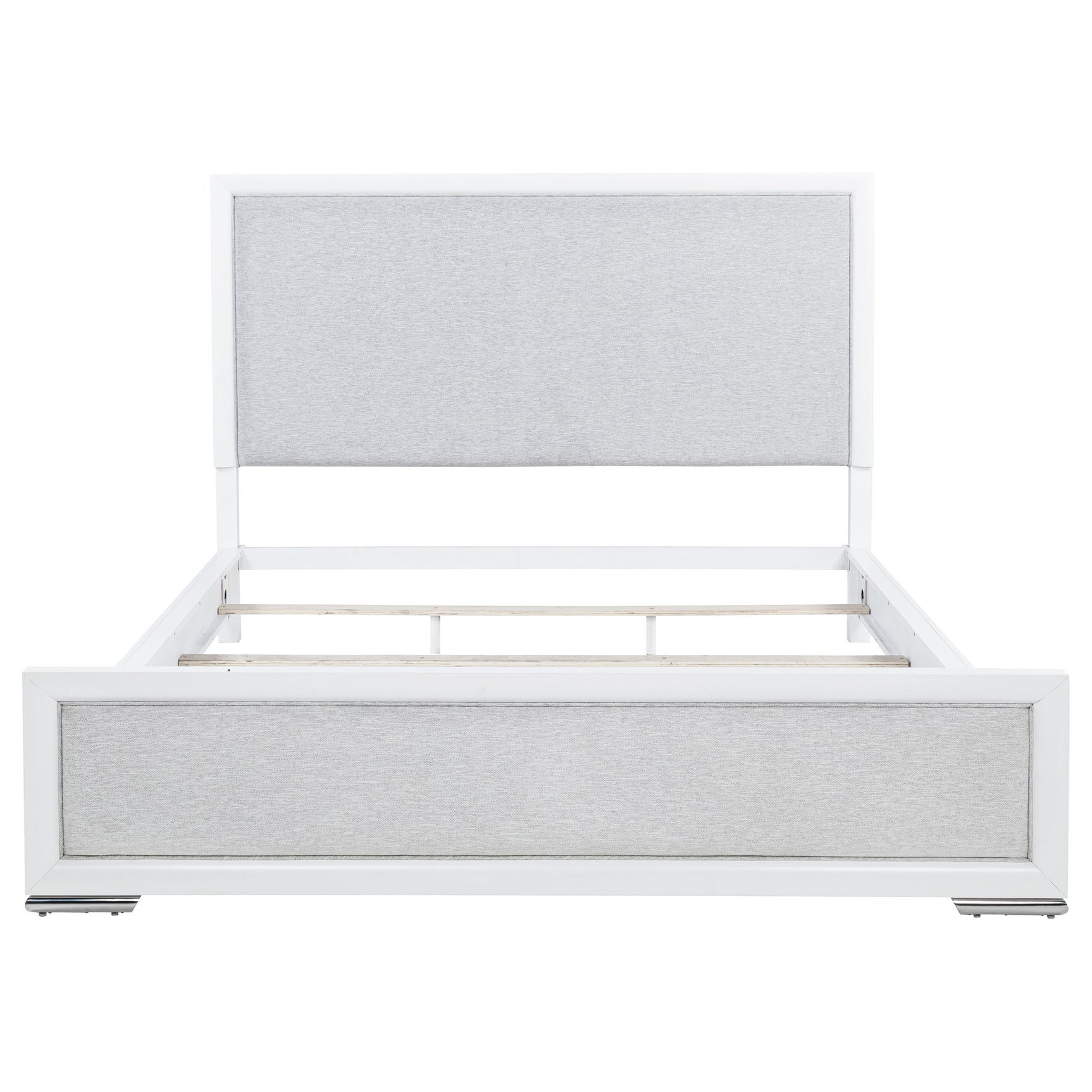 Gracemont White 57-inch California King Panel Bed Grey and - Ornate Home