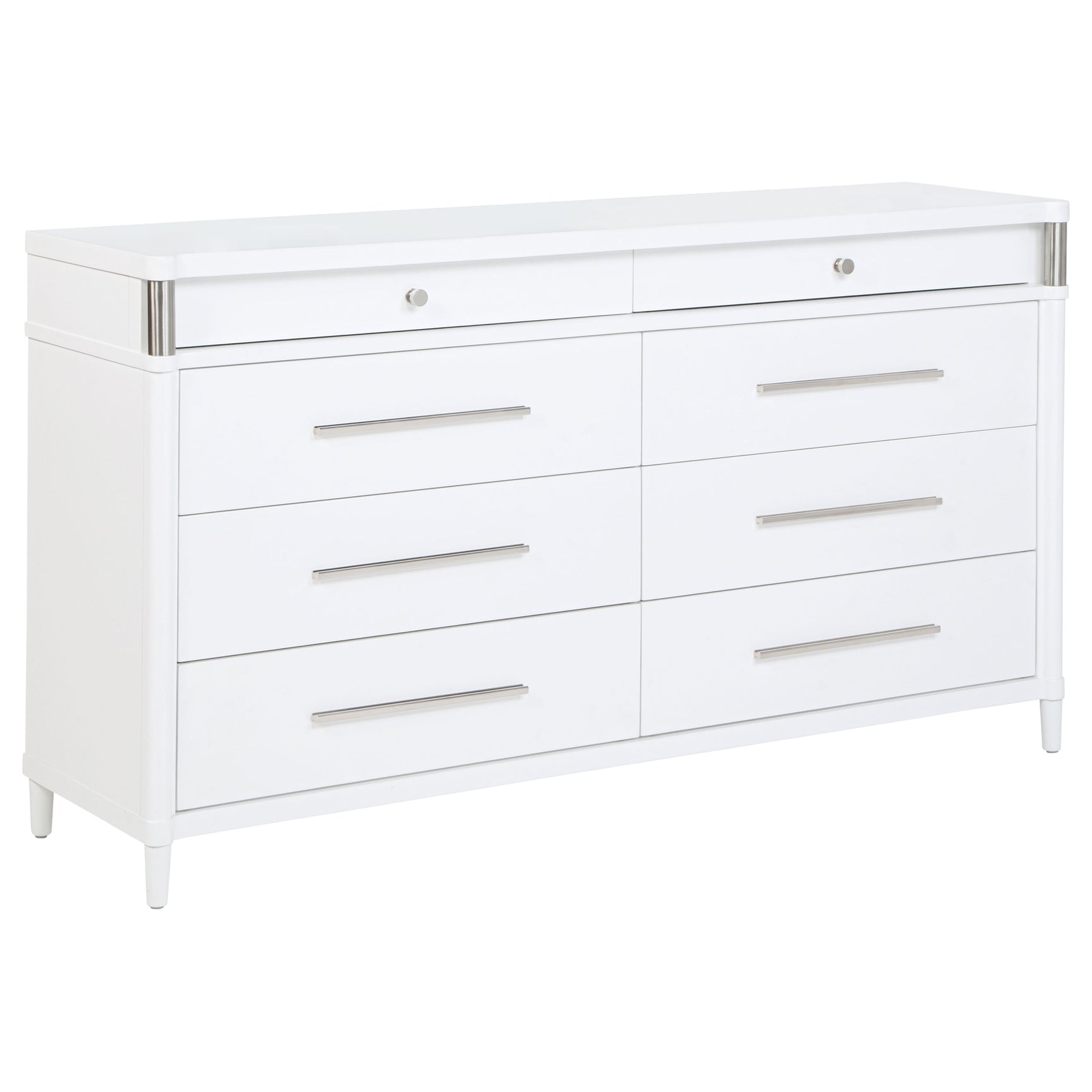 Gracemont White 8-drawer Bedroom Dresser Cabinet - Ornate Home