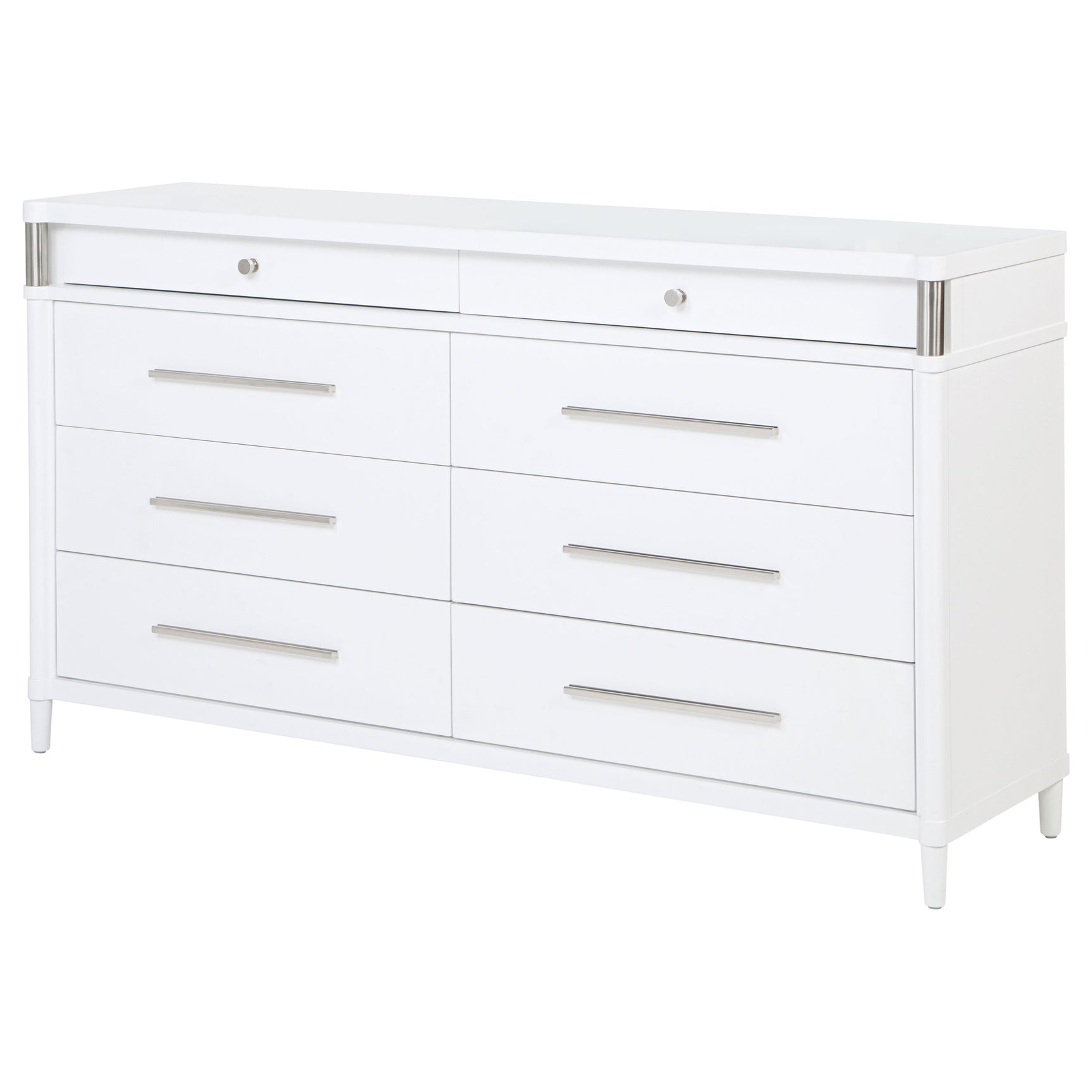 Gracemont White 8-drawer Bedroom Dresser Cabinet - Ornate Home