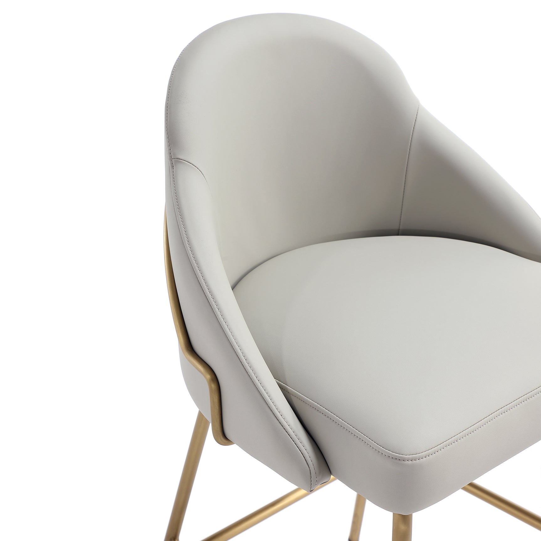 Gracie Barstool in Stone and Gold - Ornate Home