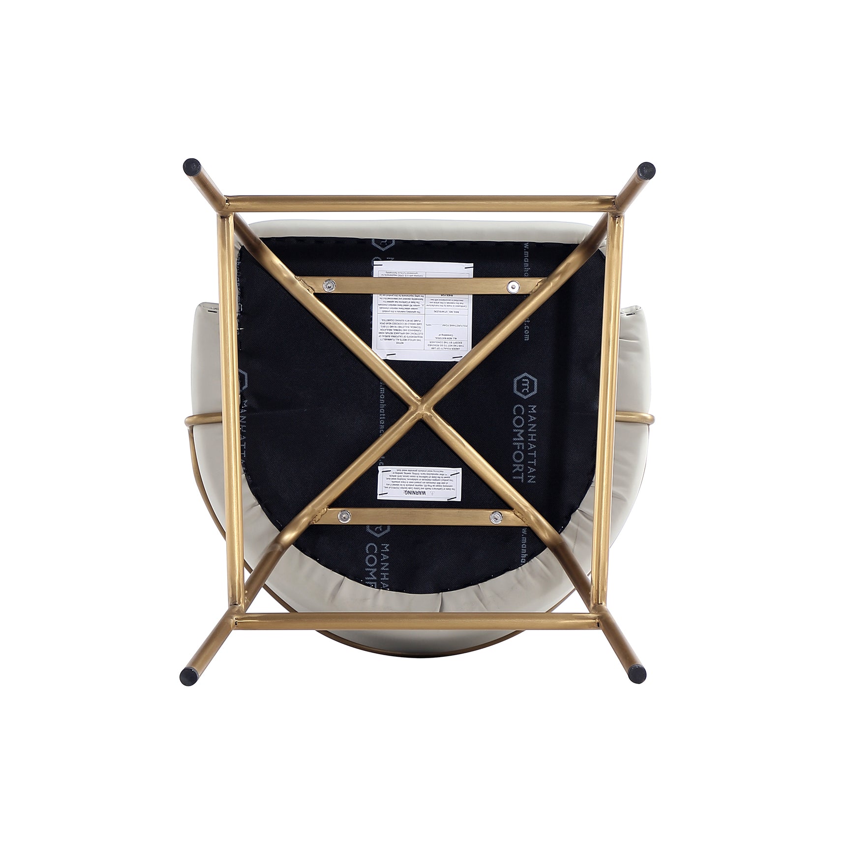 Gracie Barstool in Stone and Gold (set of 2) - Ornate Home