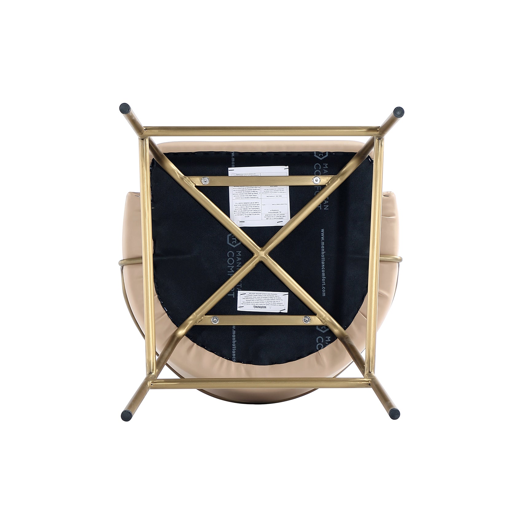 Gracie Barstool in Tan and Gold - Ornate Home