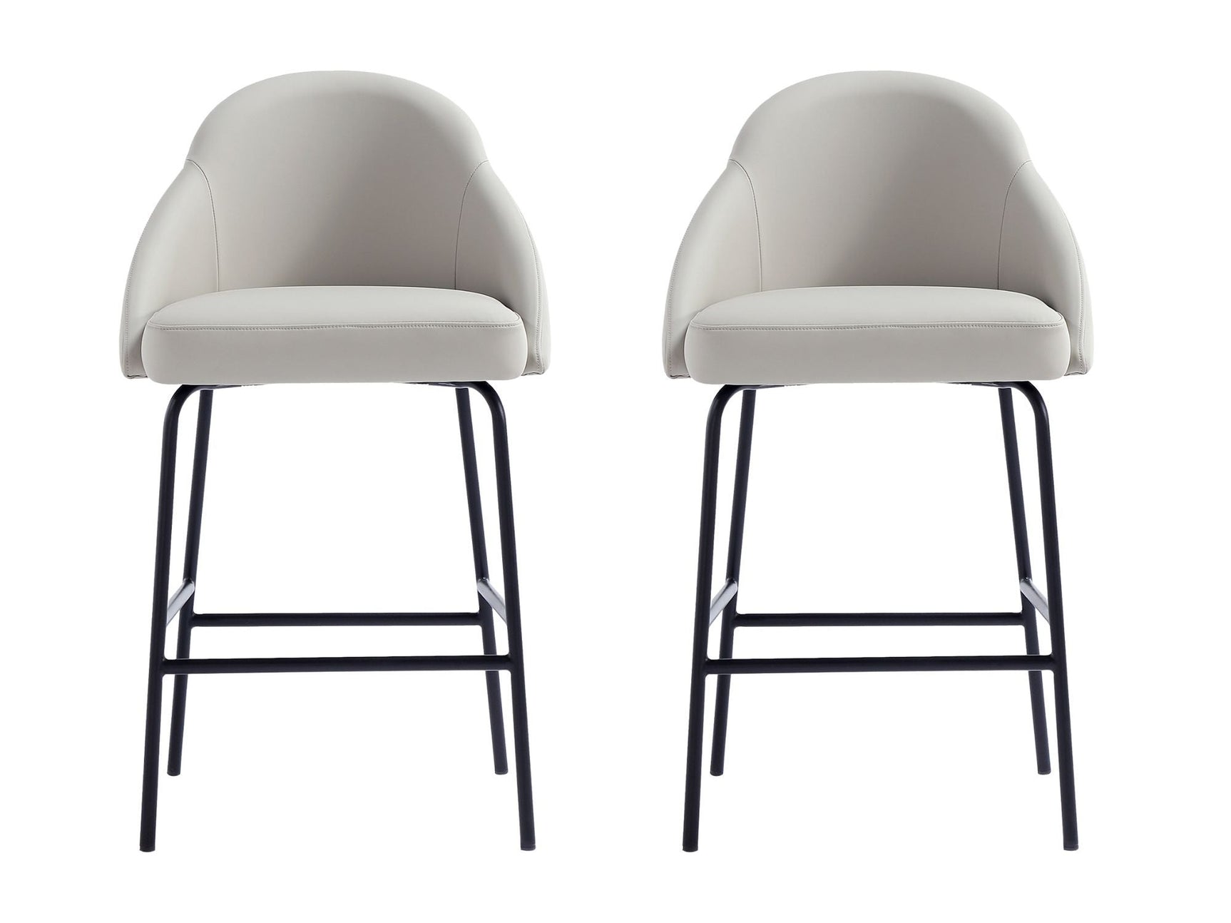 Gracie Counter Stool in Stone and Black (set of 2) - Ornate Home