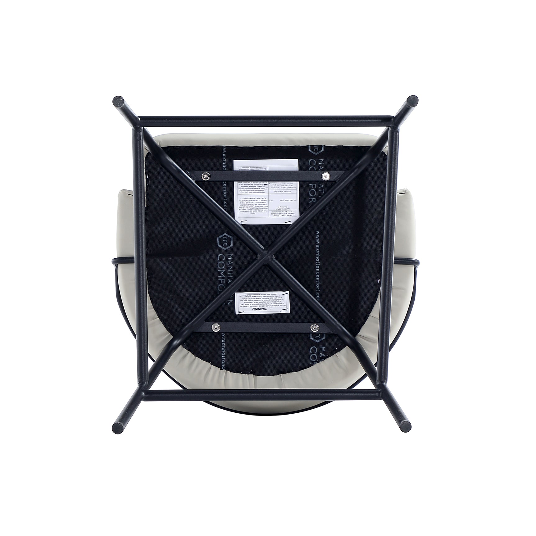 Gracie Counter Stool in Stone and Black (set of 2) - Ornate Home