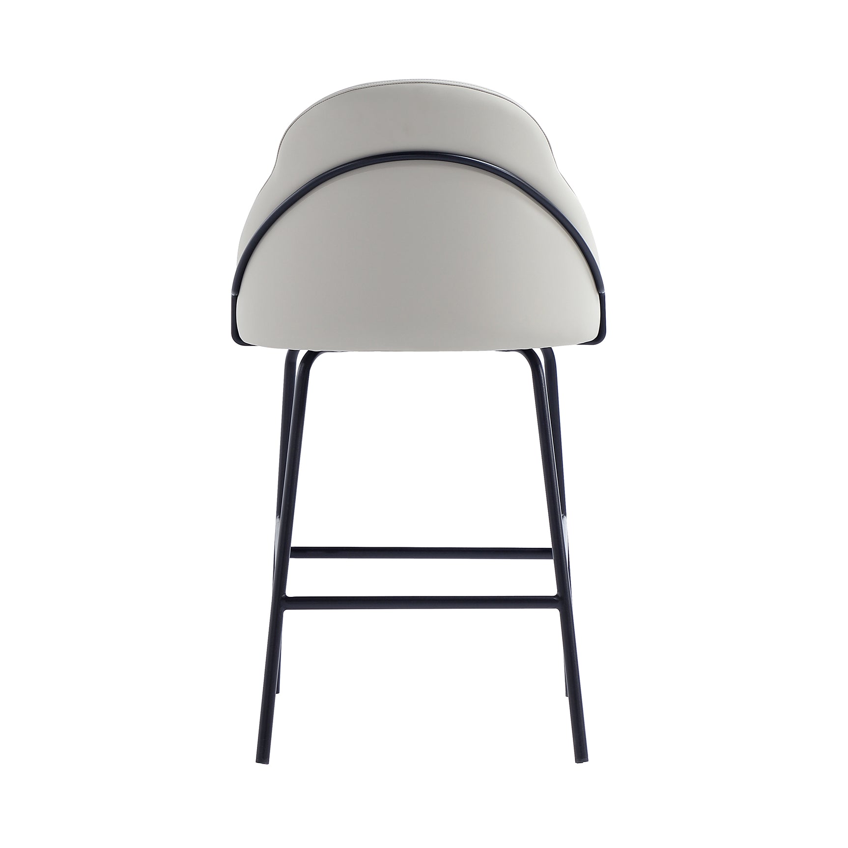 Gracie Counter Stool in Stone and Black (set of 3) - Ornate Home