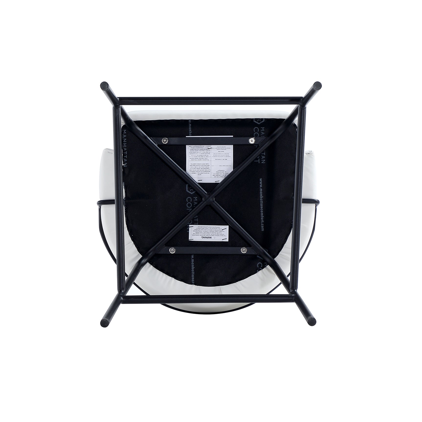 Gracie Counter Stool in White and Black (set of 3) - Ornate Home