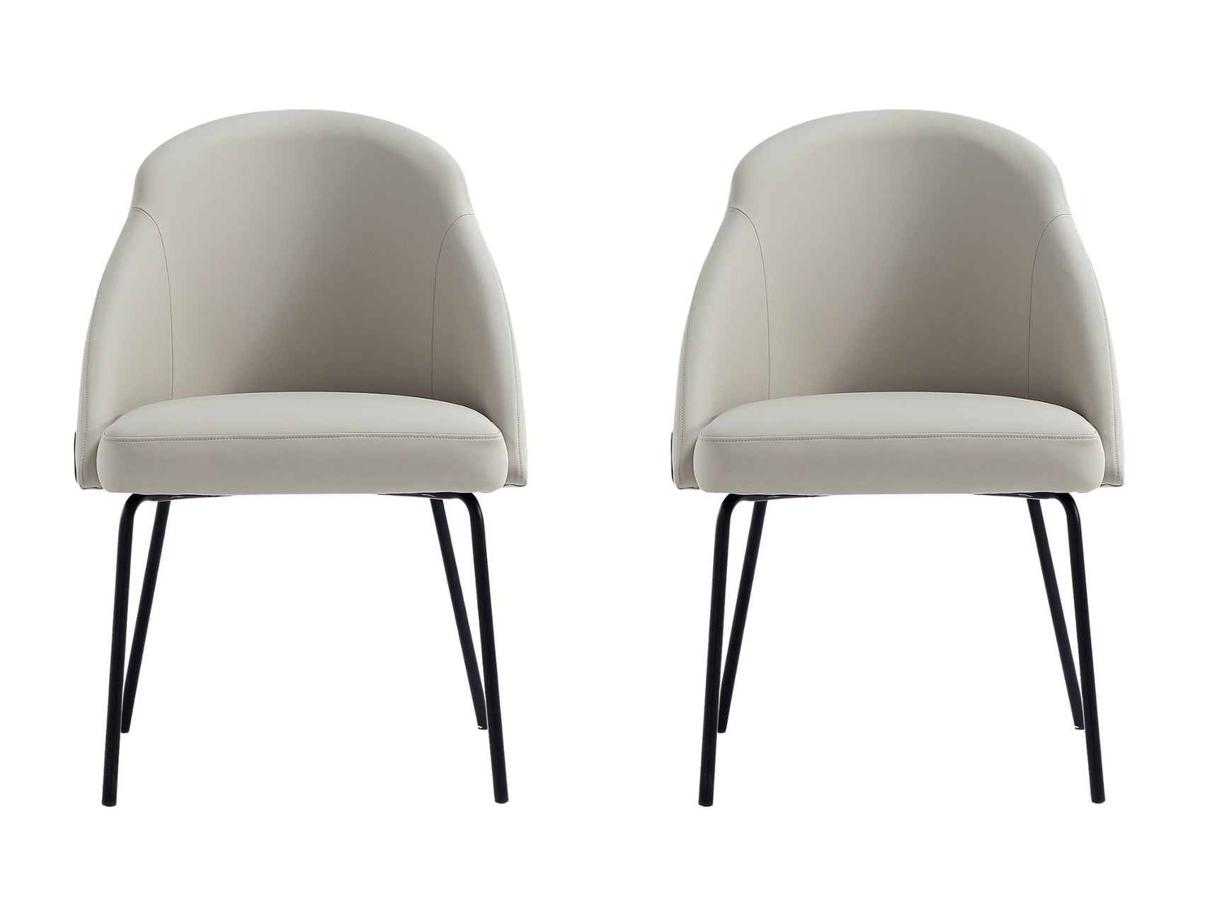Gracie Dining Chair in Stone and Black (set of 2) - Ornate Home