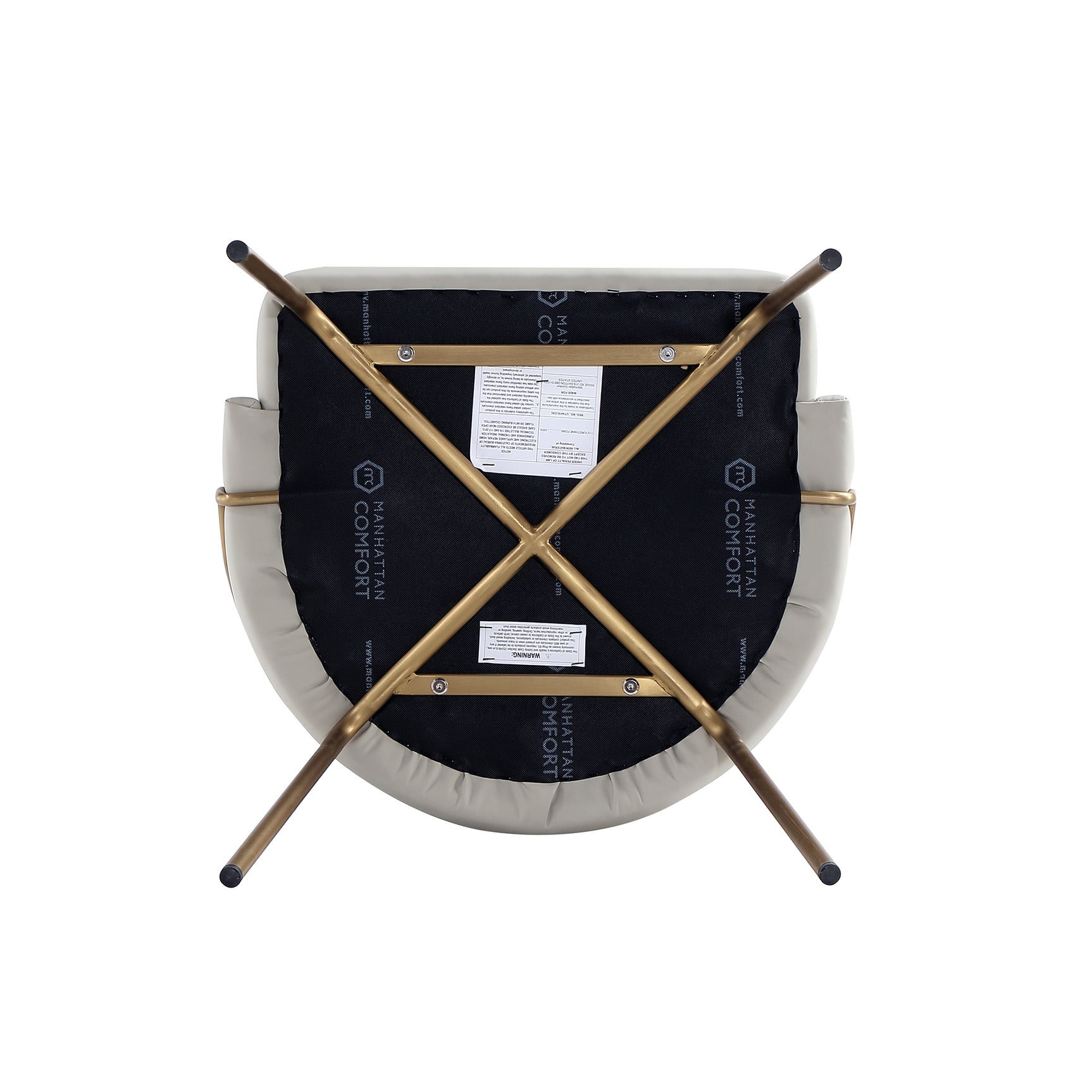 Gracie Dining Chair in Stone and Gold (set of 4) - Ornate Home