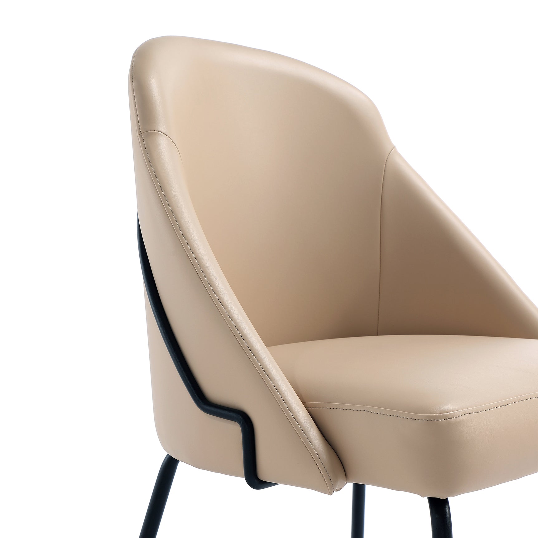 Gracie Dining Chair in Tan and Black (set of 2) - Ornate Home