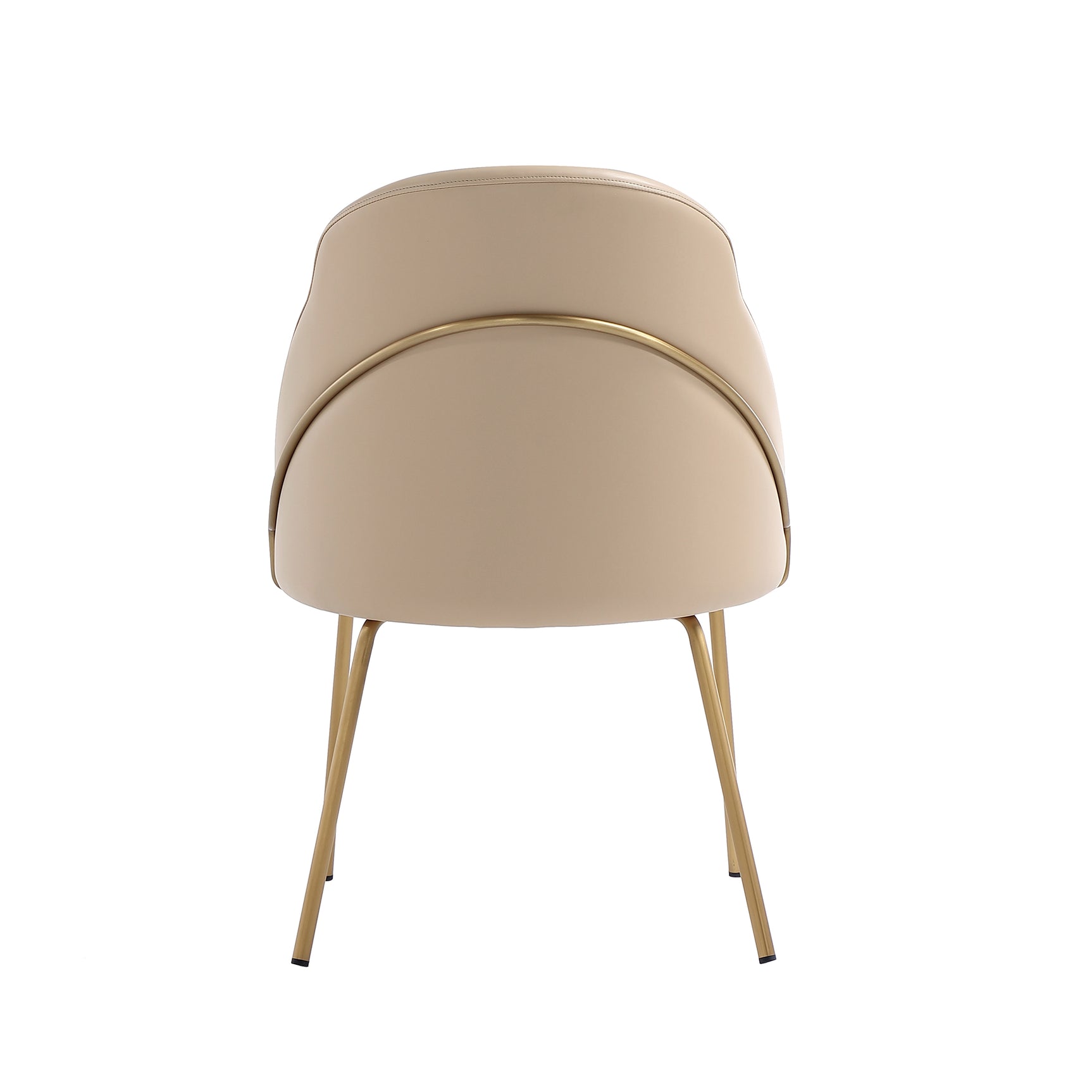 Gracie Dining Chair in Tan and Gold (set of 2) - Ornate Home
