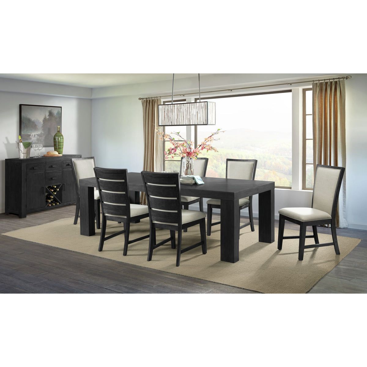 Grady Black Dining Slat Back Side Chair (Set of 2) - Ornate Home