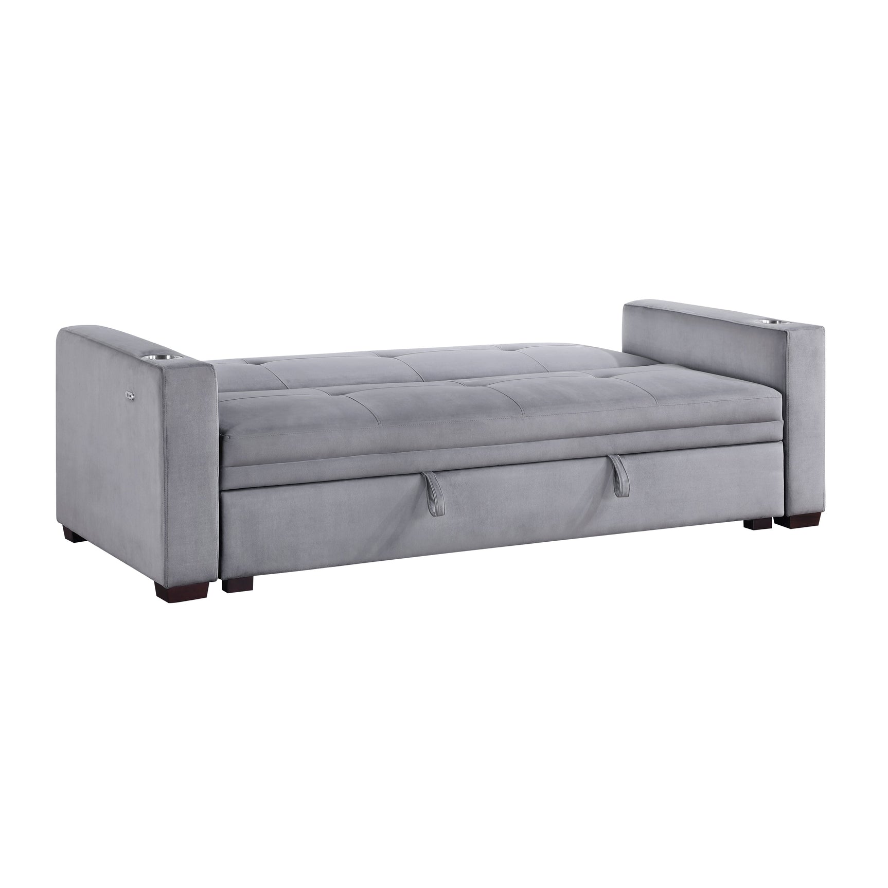 Grady Gray Convertible Sofa - Ornate Home