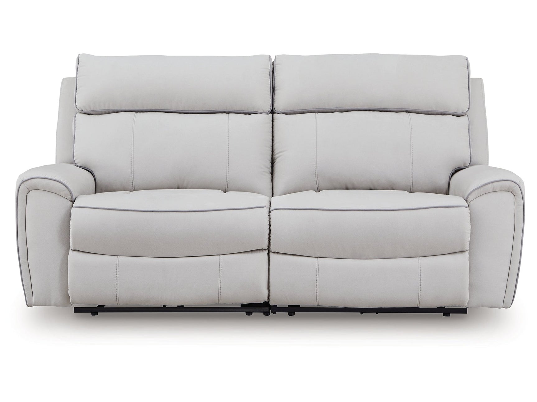Grafton Pike Pearl/Ash 2-Piece Dual Power Reclining Modular Loveseat - Ornate Home