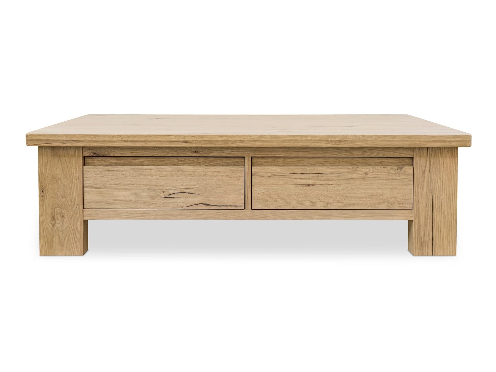 Graham Rustic Oak Storage Coffee Table - Ornate Home