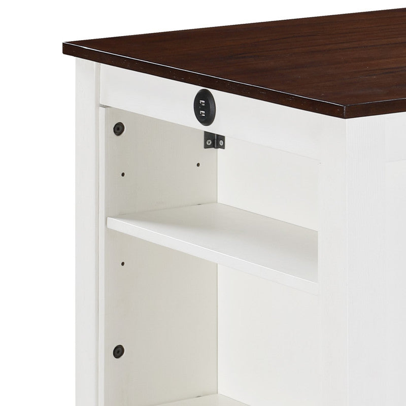Graham White 36" 3-Piece Counter Height Dining Set