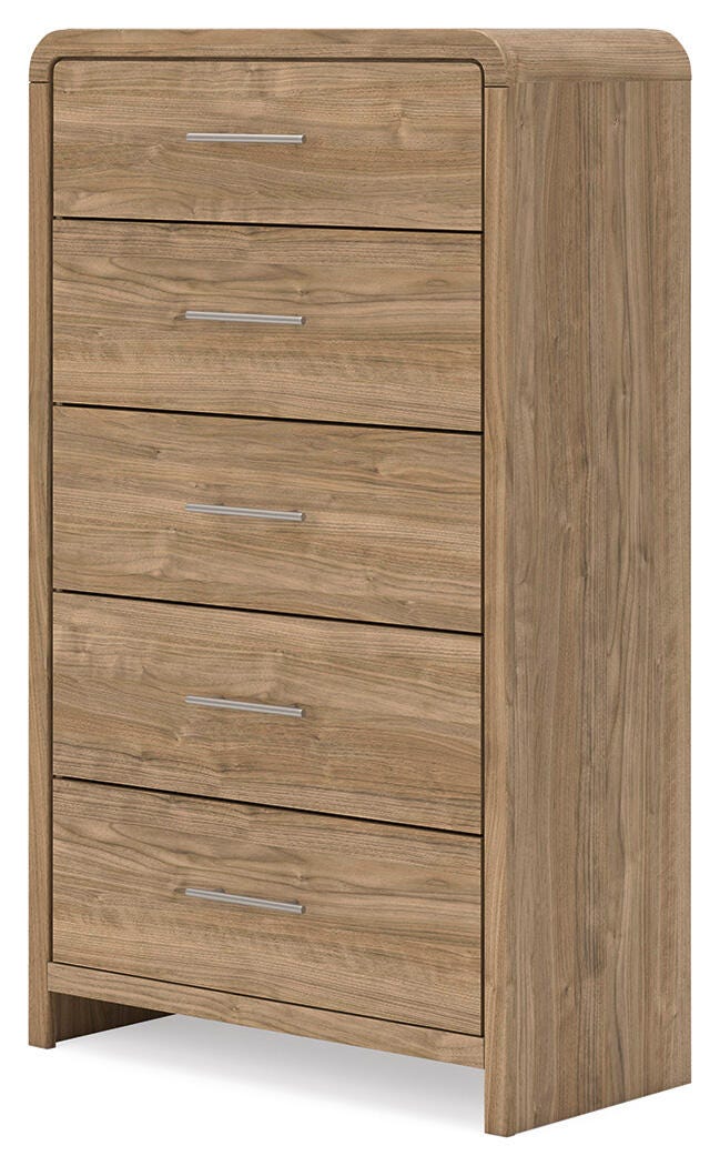 Gramburg Warm Natural Brown Chest of Drawers - Ornate Home