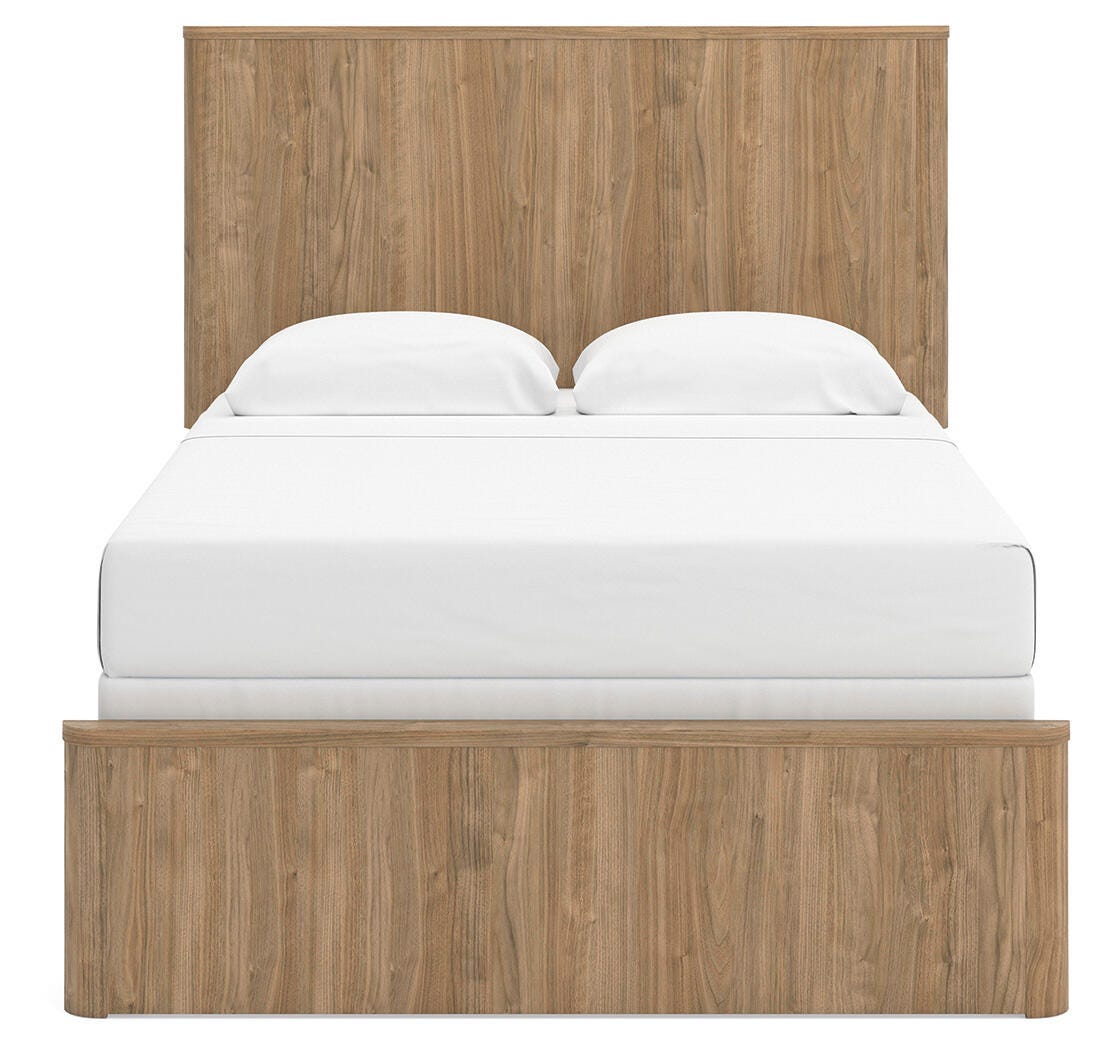 Gramburg Warm Natural Brown Full Panel Bed - Ornate Home