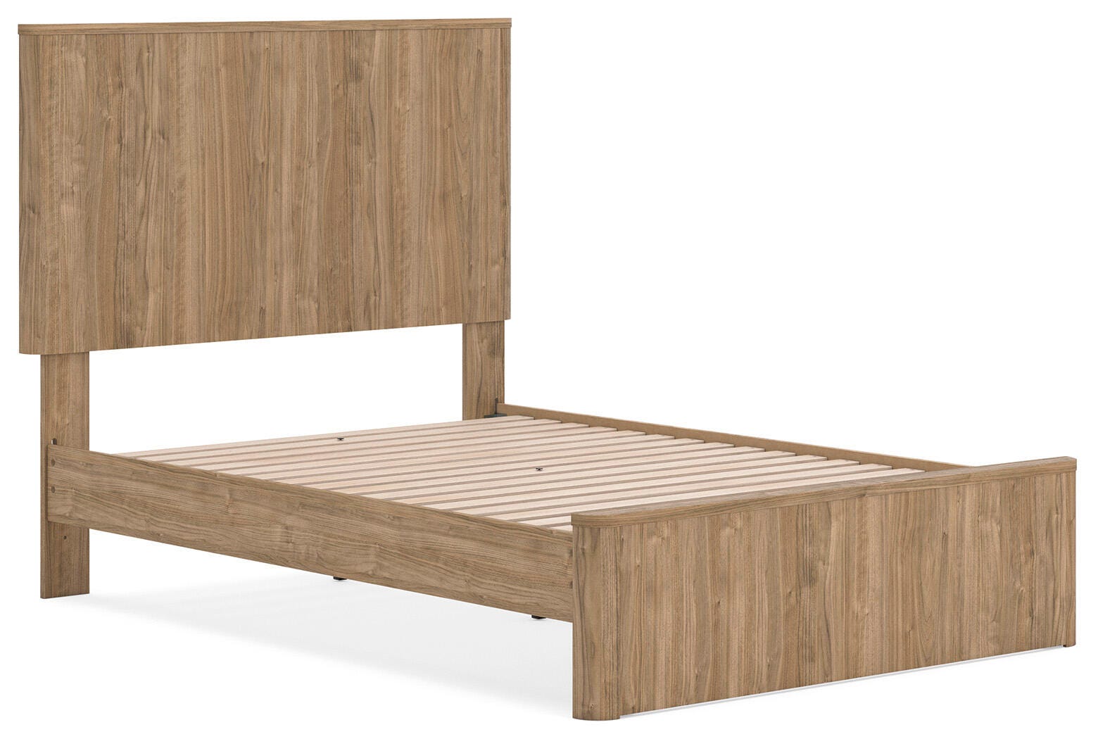 Gramburg Warm Natural Brown Full Panel Platform Bed - Ornate Home
